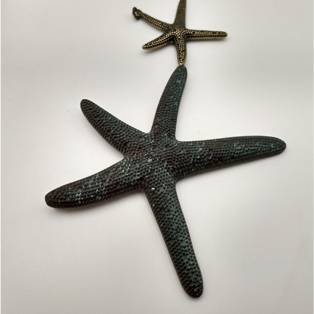 Starfish mommy and baby necklace pendant